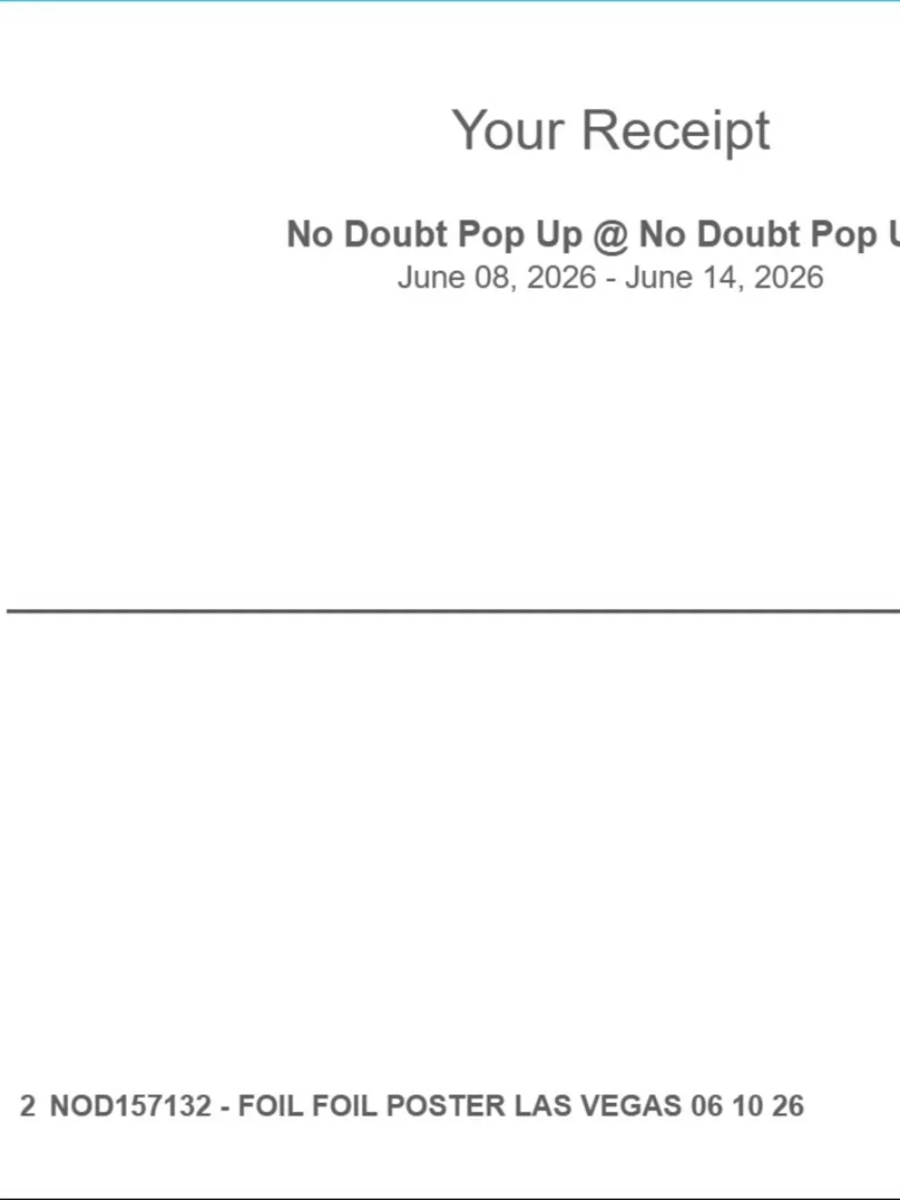No Doubt ***sold*** official